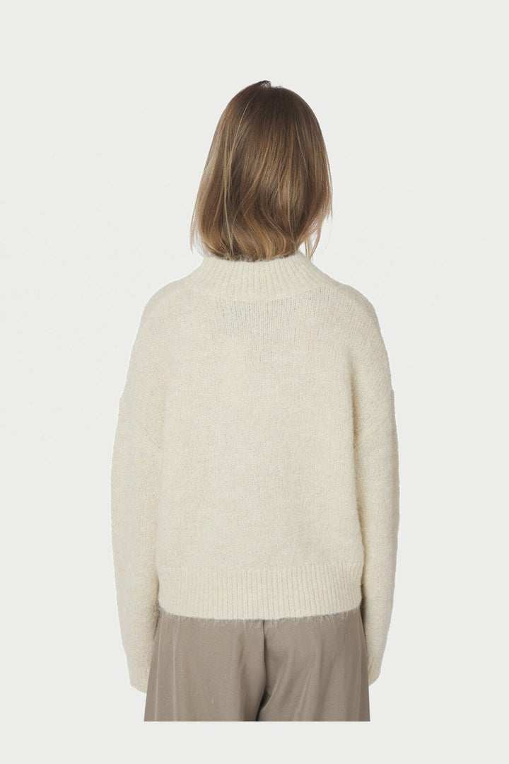 Neo Noir - Paulina Fluffy Knit Blouse 164729 - 121 - Off White