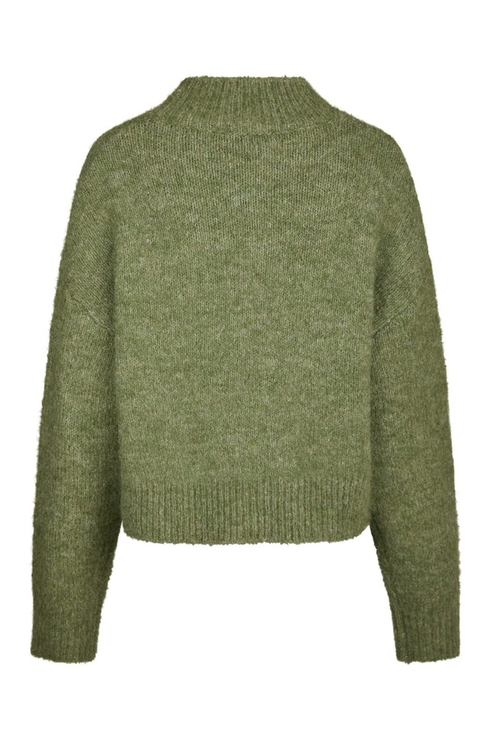 Neo Noir - Paulina Fluffy Knit Blouse 164729 - 723 - Dusty Green