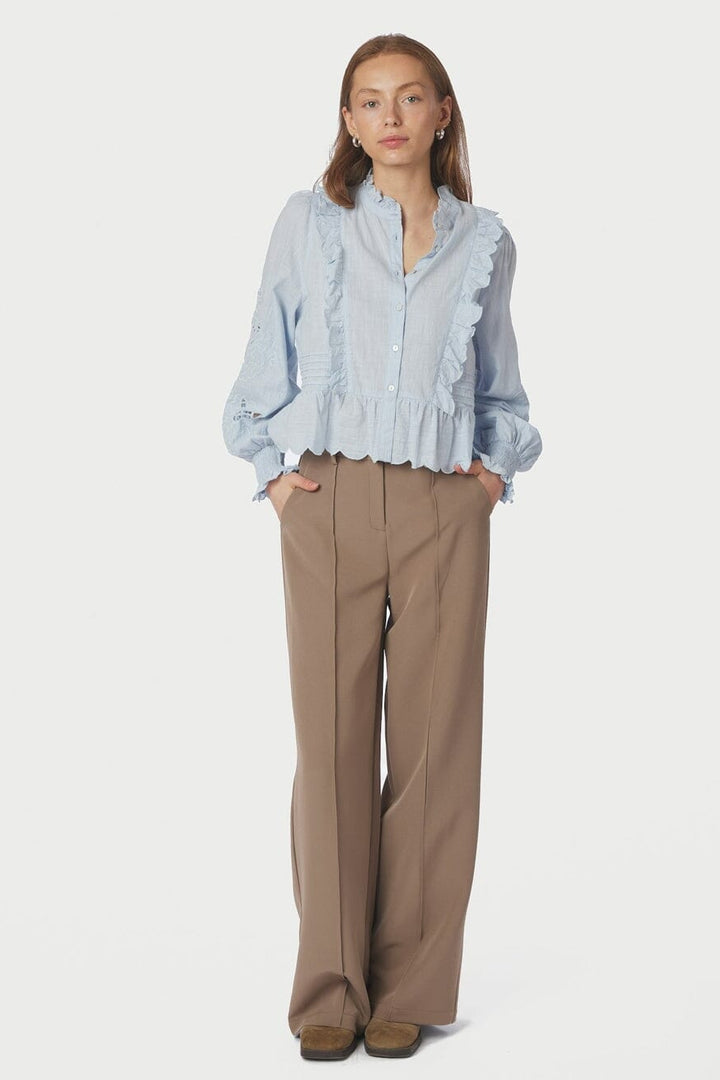 Neo Noir - Petrine Embroidery Blouse 161136 - 145 - Light Blue