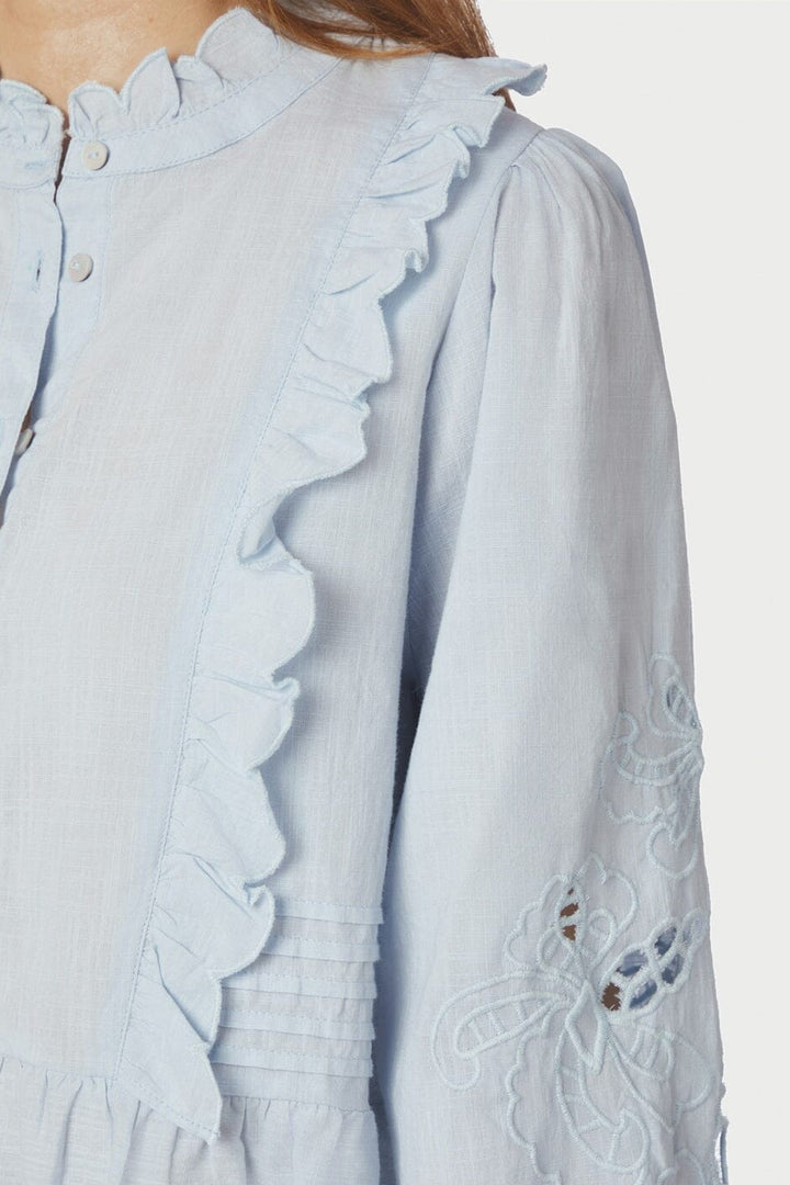 Neo Noir - Petrine Embroidery Blouse 161136 - 145 - Light Blue