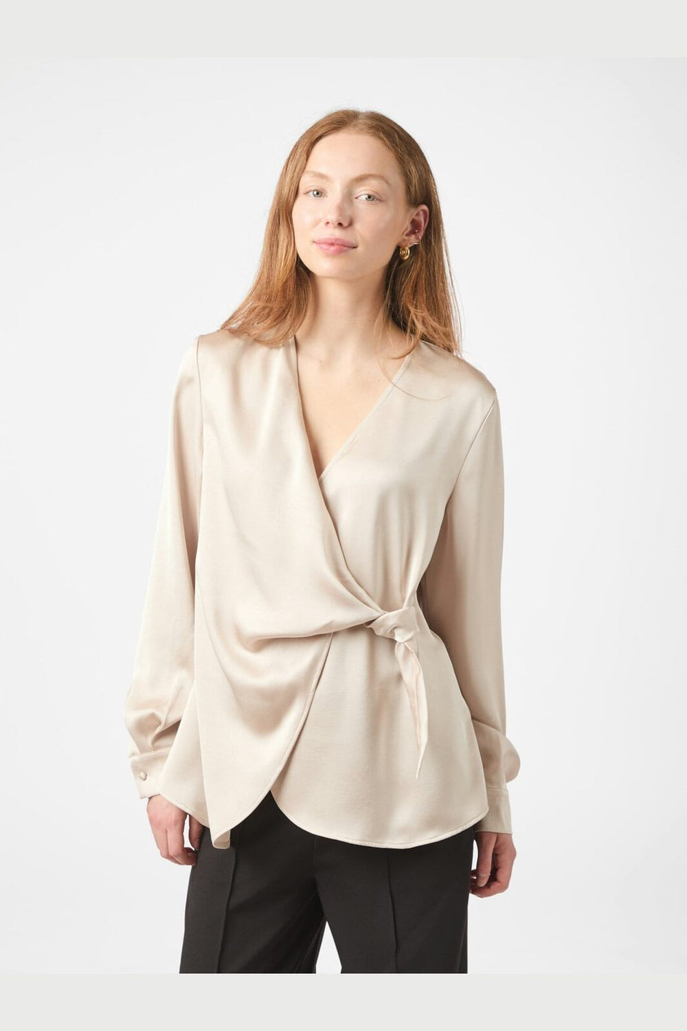 Neo Noir - Petris Heavy Sateen Blouse 166035 - 720 - Champagne