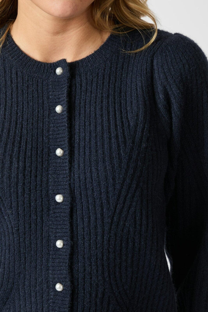 Neo Noir - Puli Knit Cardigan 164838 - 141 - Navy