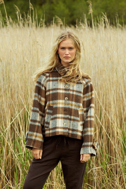 Neo Noir - Quinn Check Jacket 167488 - 543 - Camel Jakker 