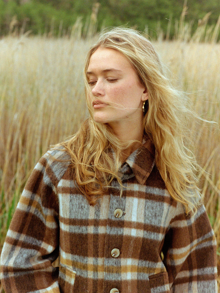Neo Noir - Quinn Check Jacket 167488 - 543 - Camel Jakker 