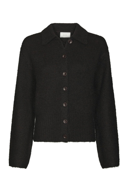 Neo Noir - Ramera Fluffy Knit Cardigan 168267 - 676 - Dark Brown