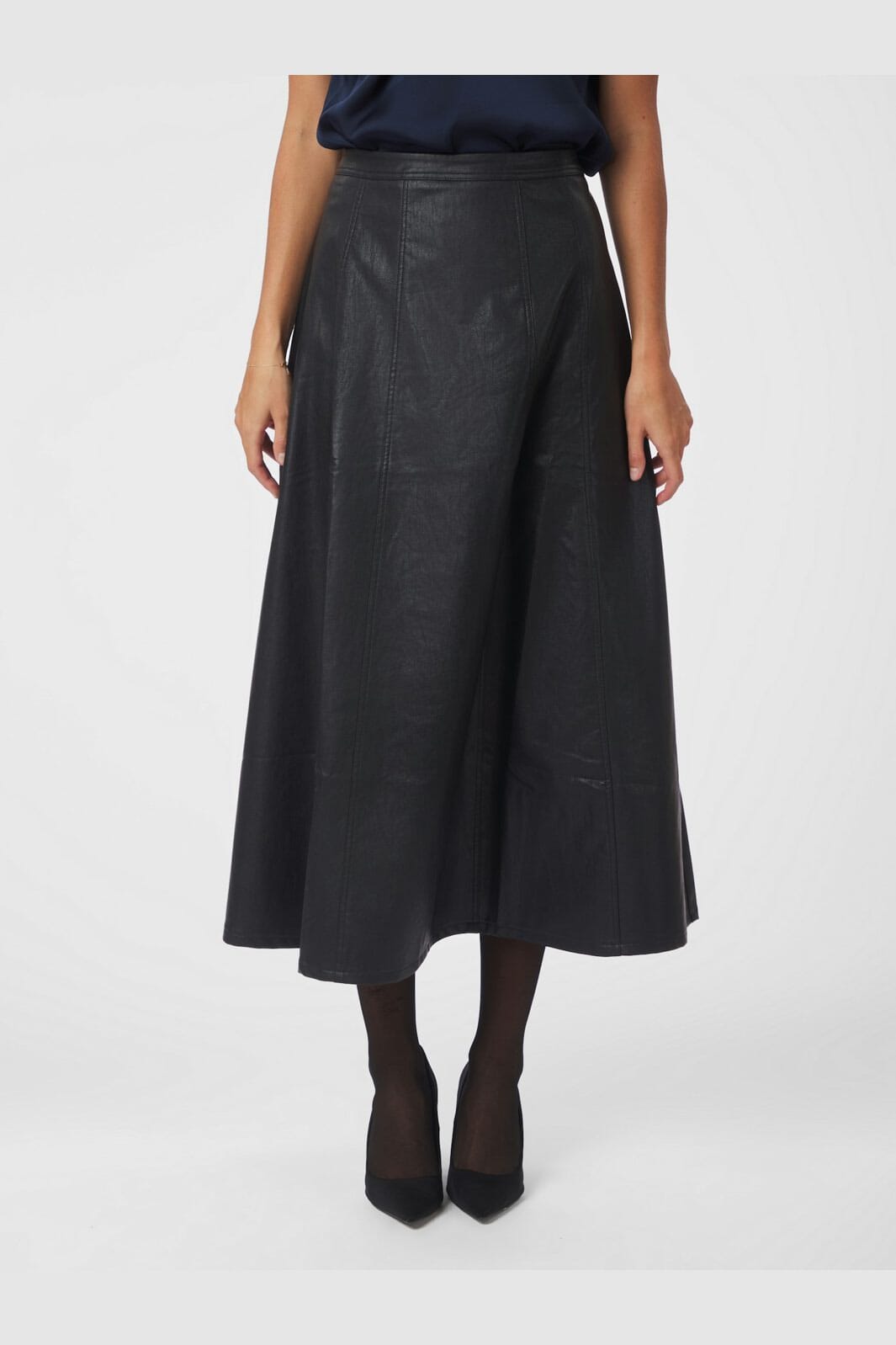 Neo Noir - Raya Faux Leather Skirt 167137 - 100 - Black