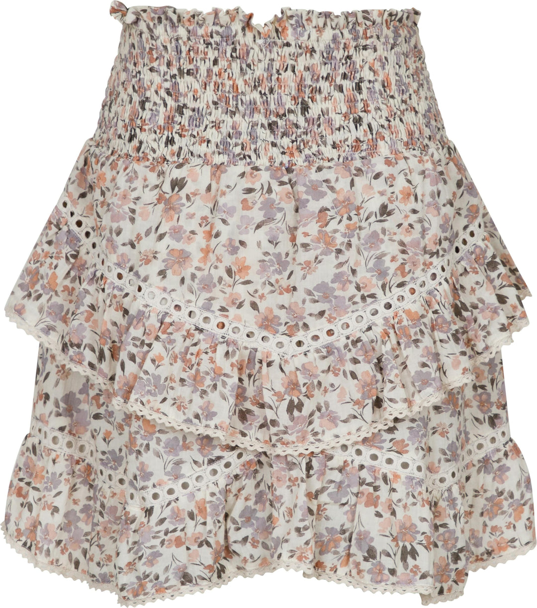 Neo Noir - Ricki Soft Flower Skirt - Dusty Rose