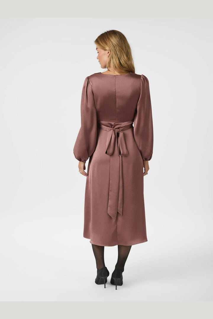 Neo Noir - Rimini Heavy Sateen Dress 163039 - 393 - Dark Rose