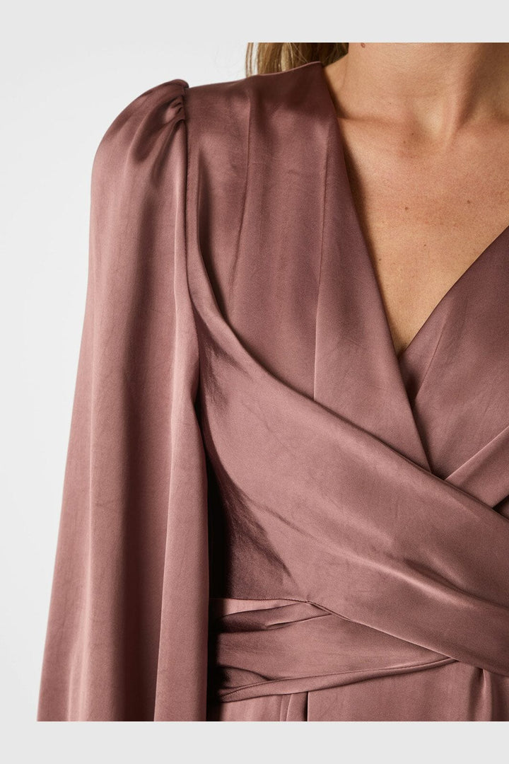Neo Noir - Rimini Heavy Sateen Dress 163039 - 393 - Dark Rose