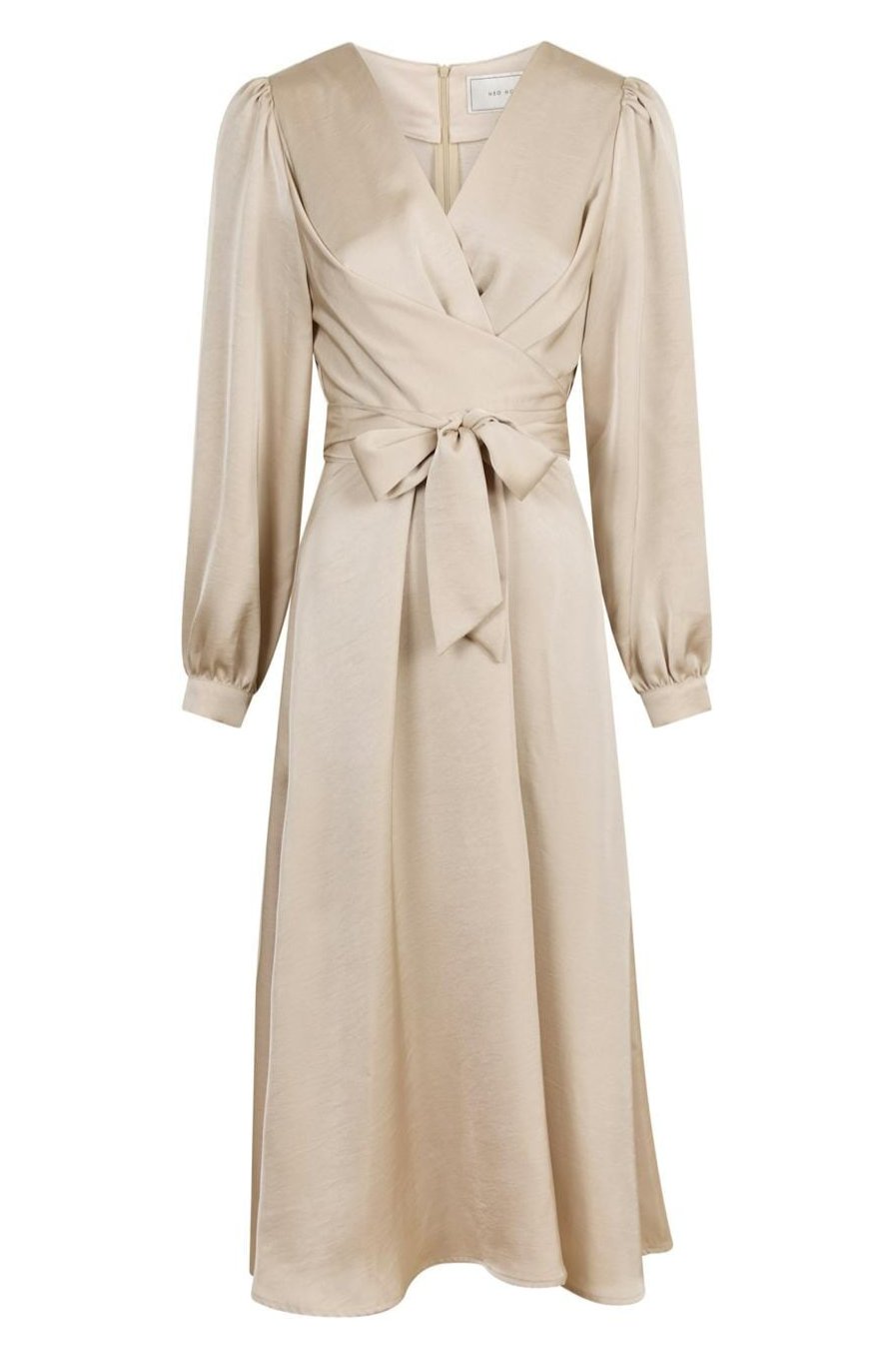 Neo Noir - Rimini Heavy Sateen Dress - Champagne