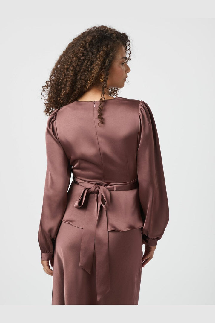 Neo Noir - Rista Heavy Sateen Blouse 164803 - 393 - Dark Rose