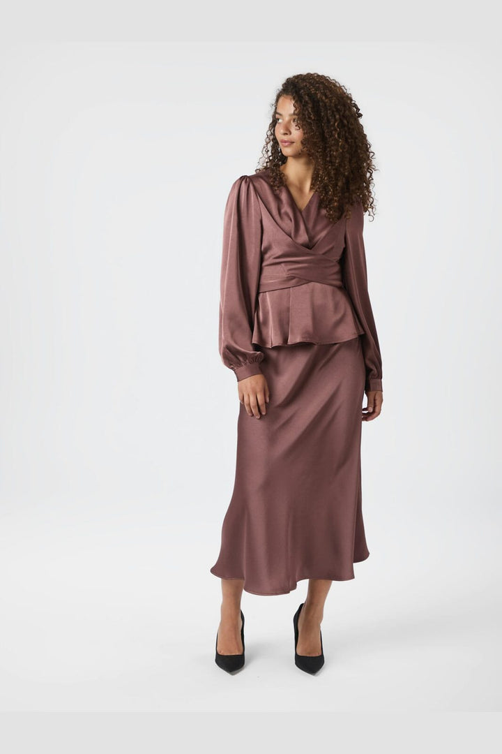 Neo Noir - Rista Heavy Sateen Blouse 164803 - 393 - Dark Rose
