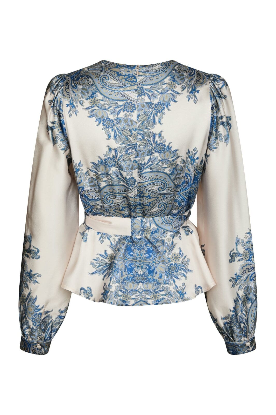 Neo Noir - Rista Paisley Border Blouse 166206 - 348 - Ash Blue