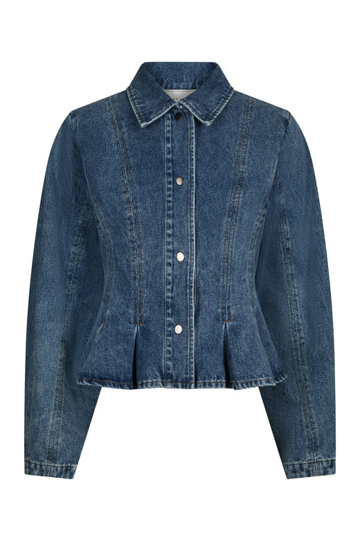 Neo Noir - Rivora Denim Peplum Jacket 169549 - 140 - Blue