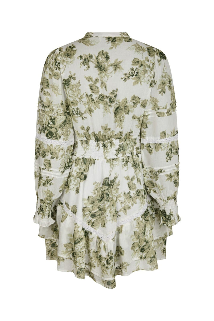 Neo Noir - Roberta Flower Flow Dress 165425 - 340 - Sage Green