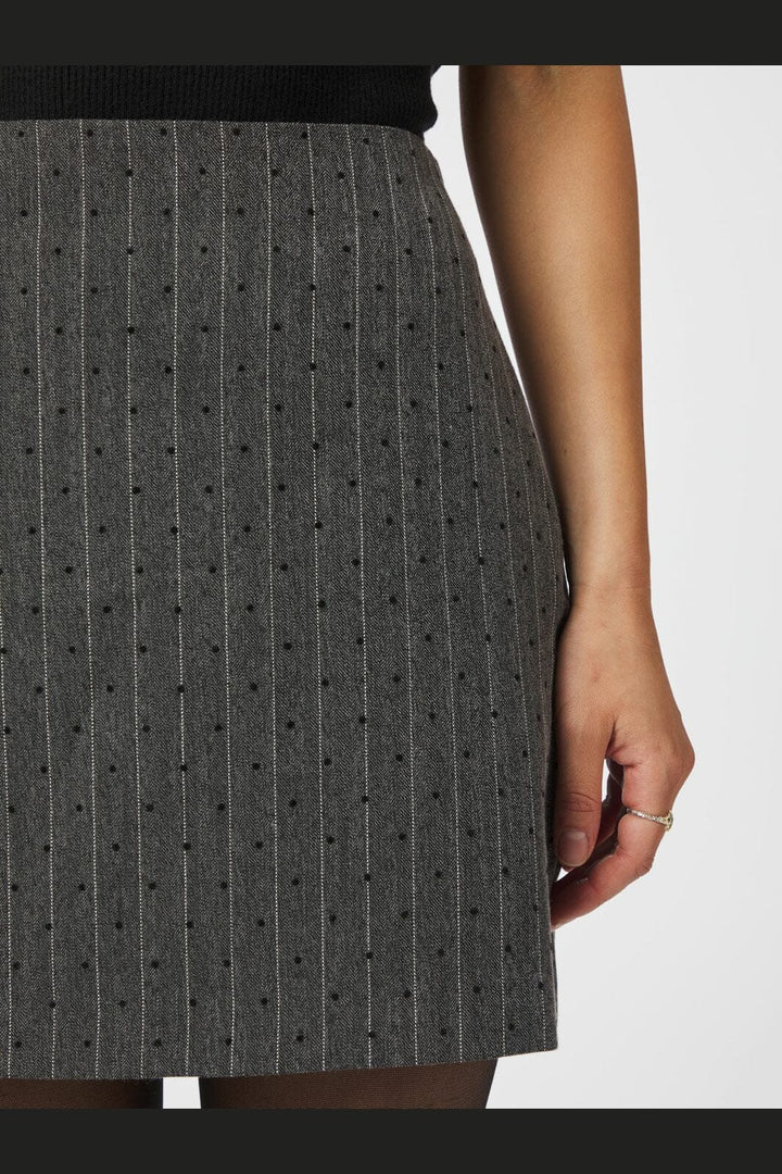 Neo Noir - Roe Mini Dot Skirt 166382 - 107 - Dark Grey Melange
