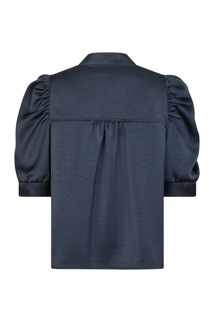 Neo Noir - Roella Heavy Sateen Blouse 162590 - 678 - Midnight Blue