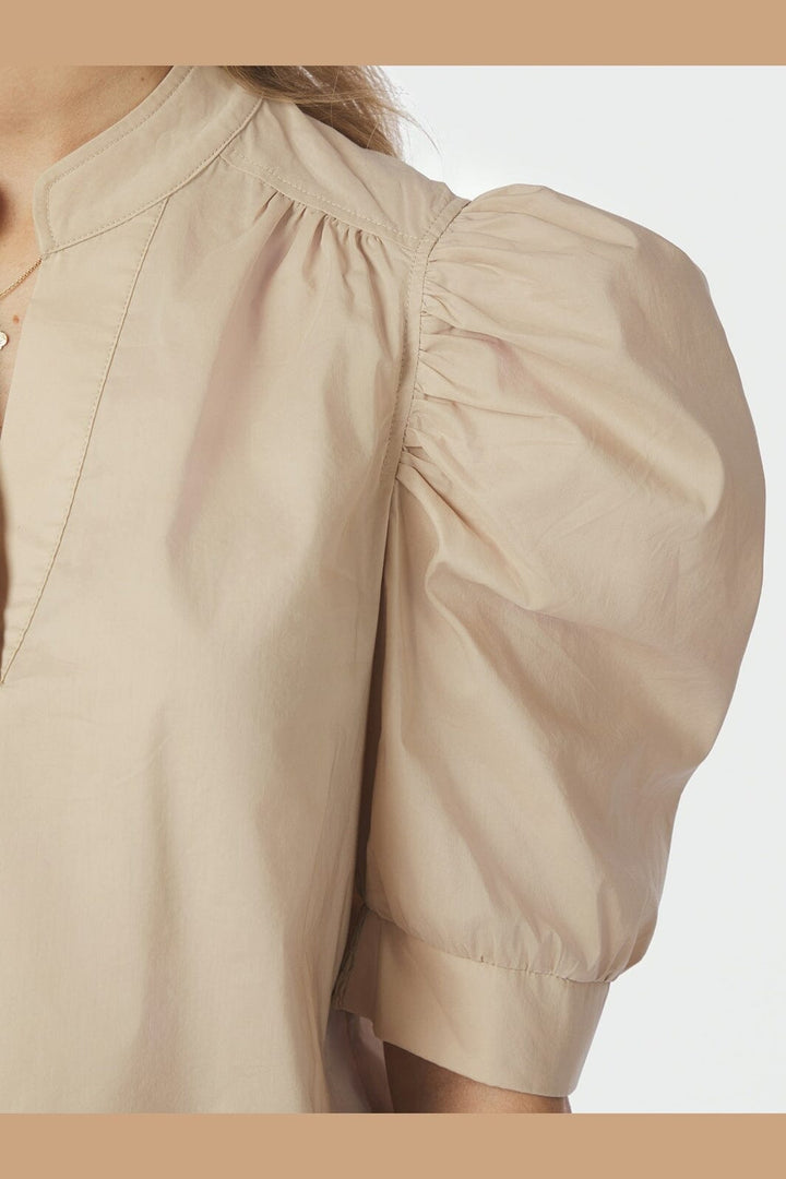 Neo Noir - Roella Poplin Blouse 164283 - 125 - Dark Sand