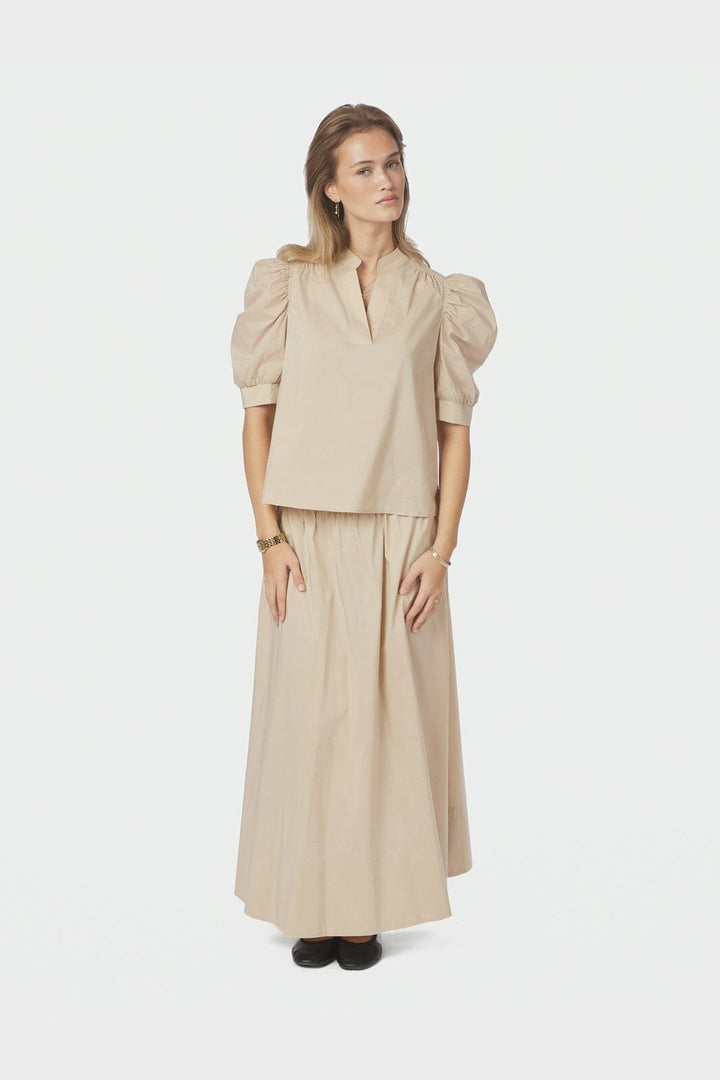 Neo Noir - Roella Poplin Blouse 164283 - 125 - Dark Sand