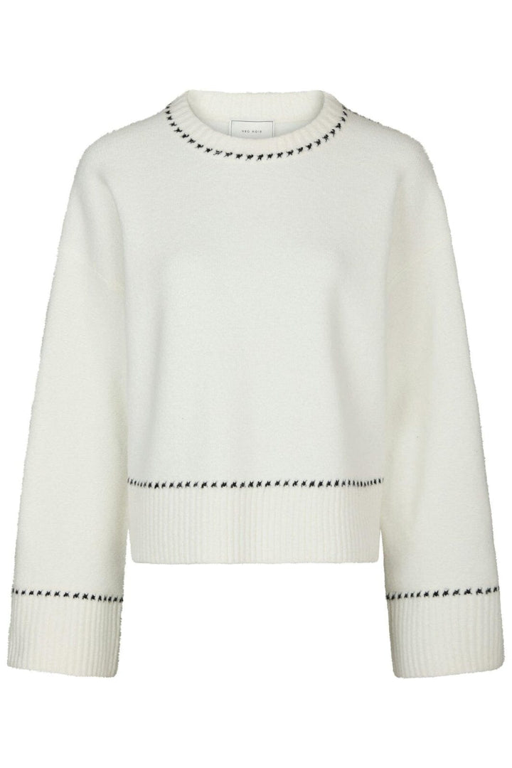 Neo Noir - Roeme Knit Stitch Blouse 164818 - 121 - Off White