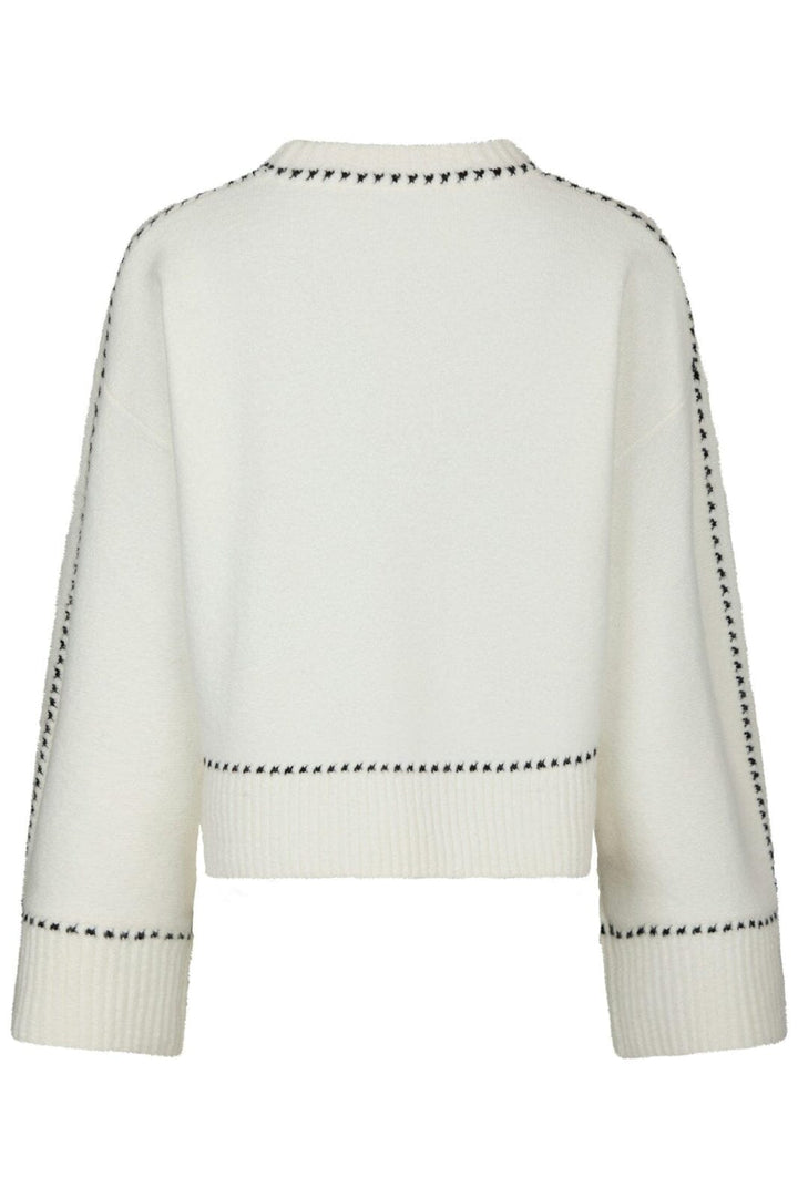 Neo Noir - Roeme Knit Stitch Blouse 164818 - 121 - Off White
