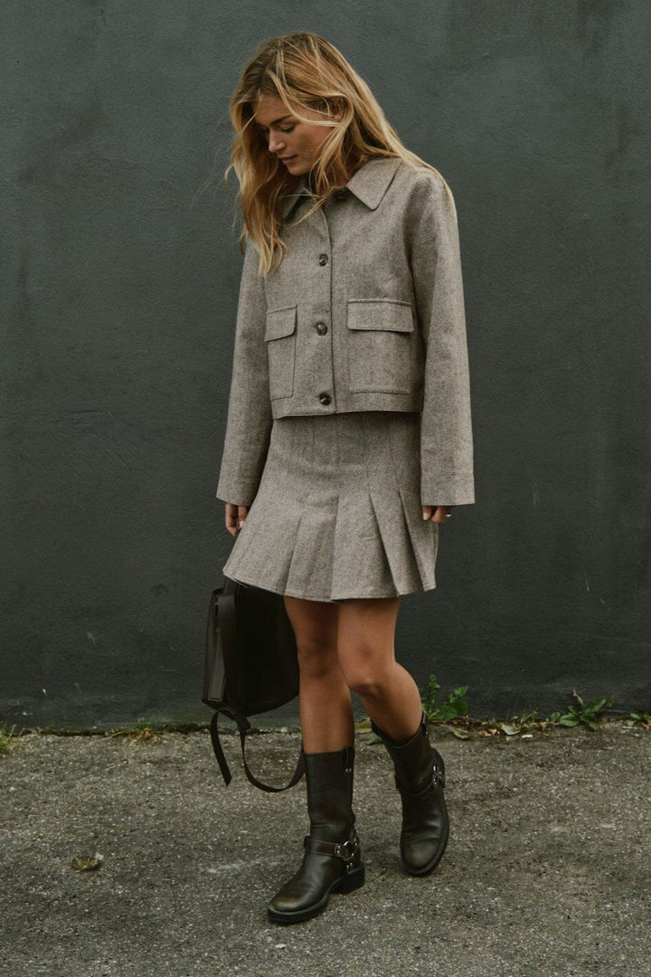 Neo Noir - Romana Herringbone Jacket 164892 - 306 - Dusty Brown Jakker 