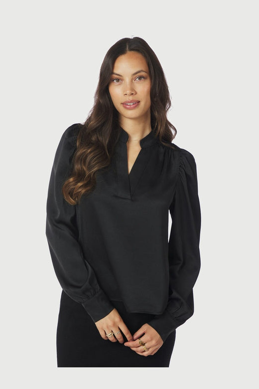 Neo Noir - Rosslyn Heavy Sateen Blouse 163769 - 100 - Black