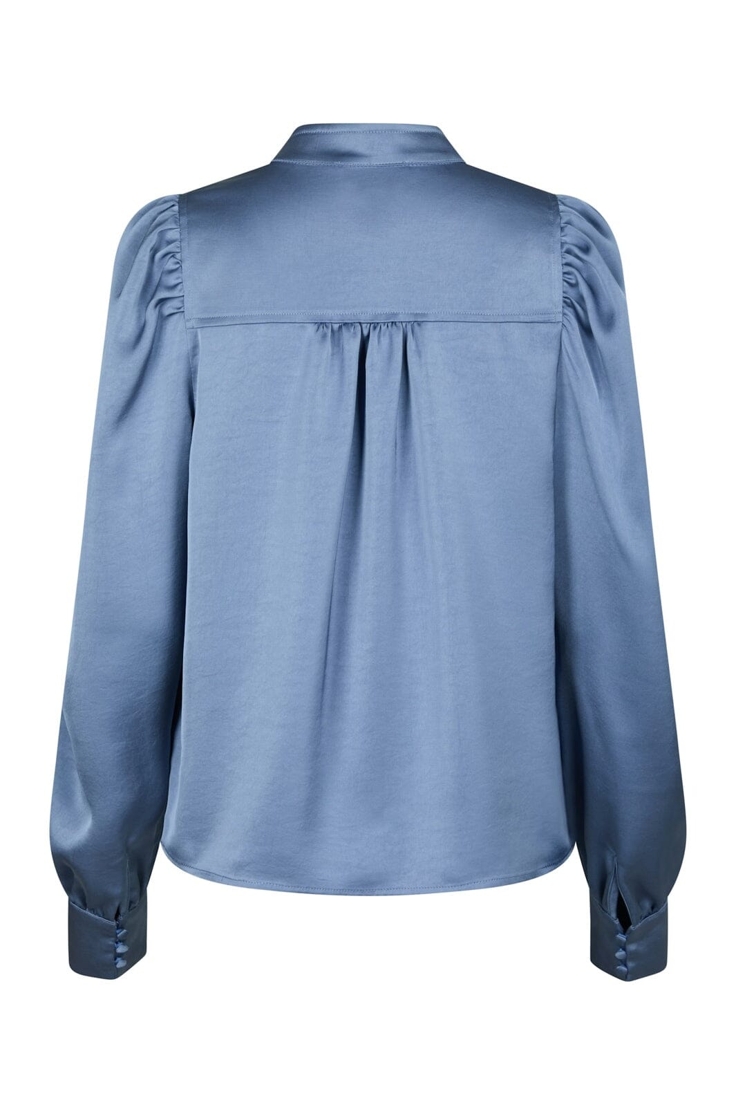 Neo Noir - Rosslyn Heavy Sateen Blouse 163769 - 407 - Smoke Blue