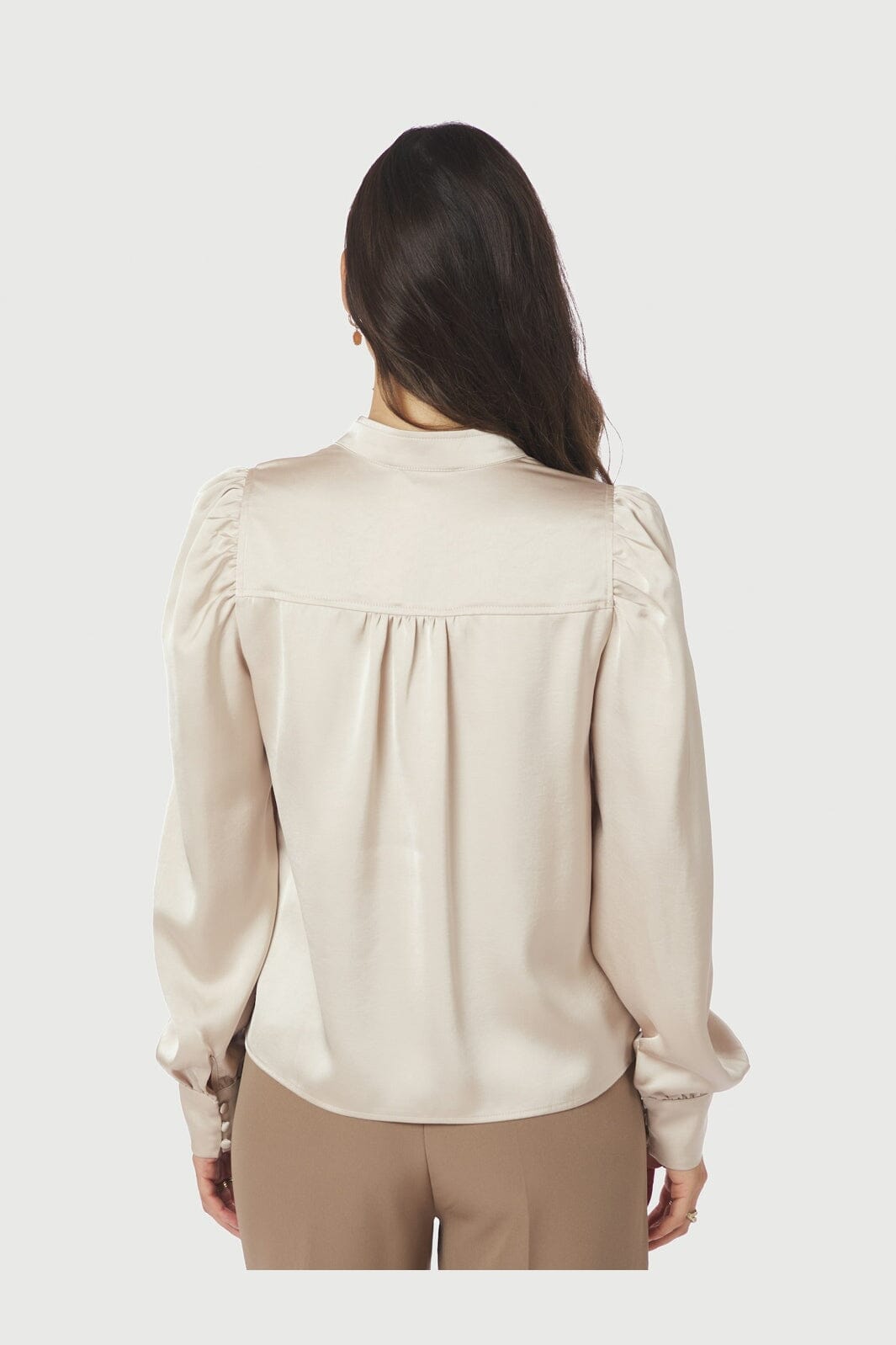 Neo Noir - Rosslyn Heavy Sateen Blouse 163769 - 720 - Champagne