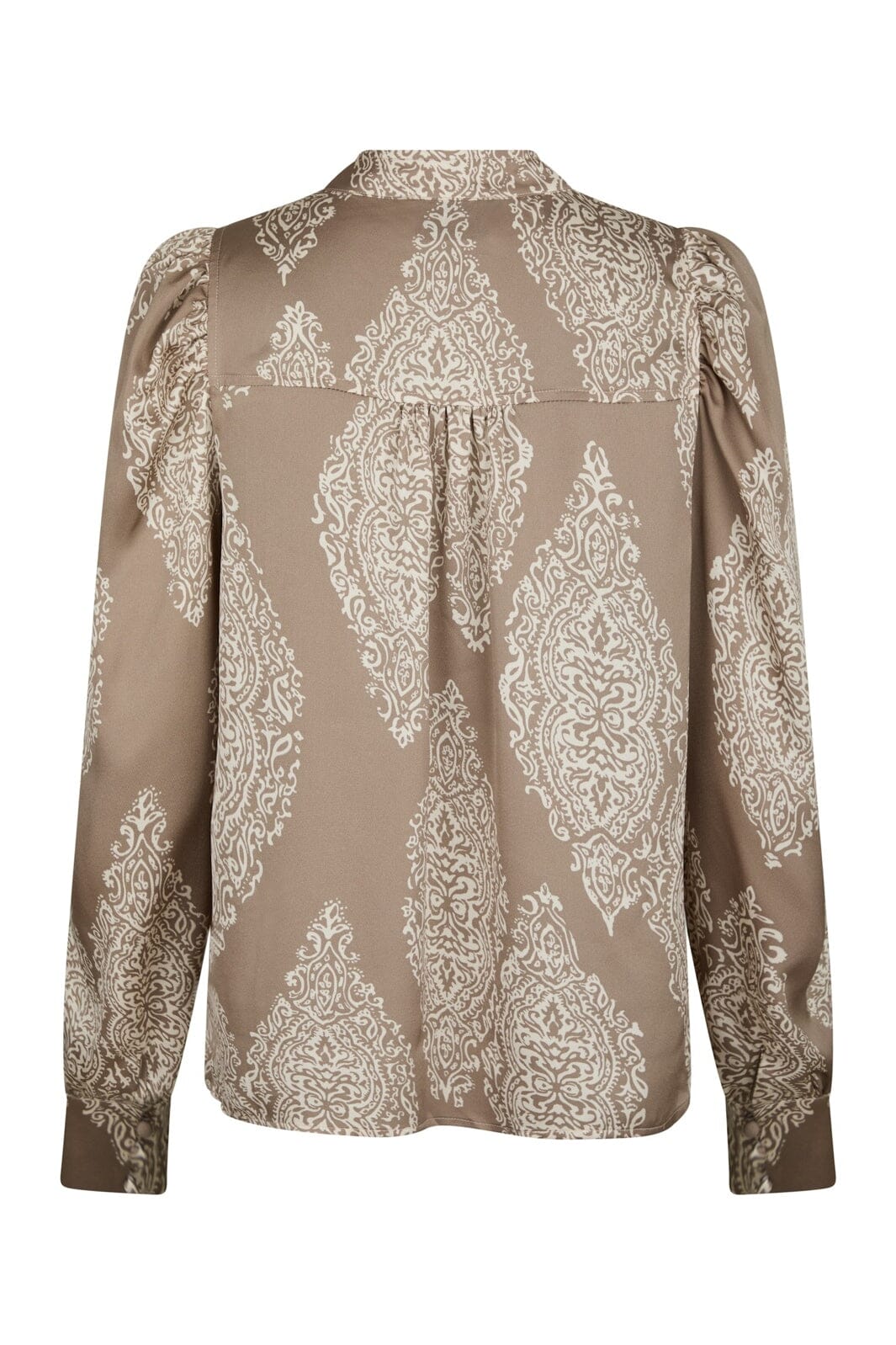 Neo Noir - Rosslyn Paisley Drop Blouse 163976 - 811 - Dark Taupe