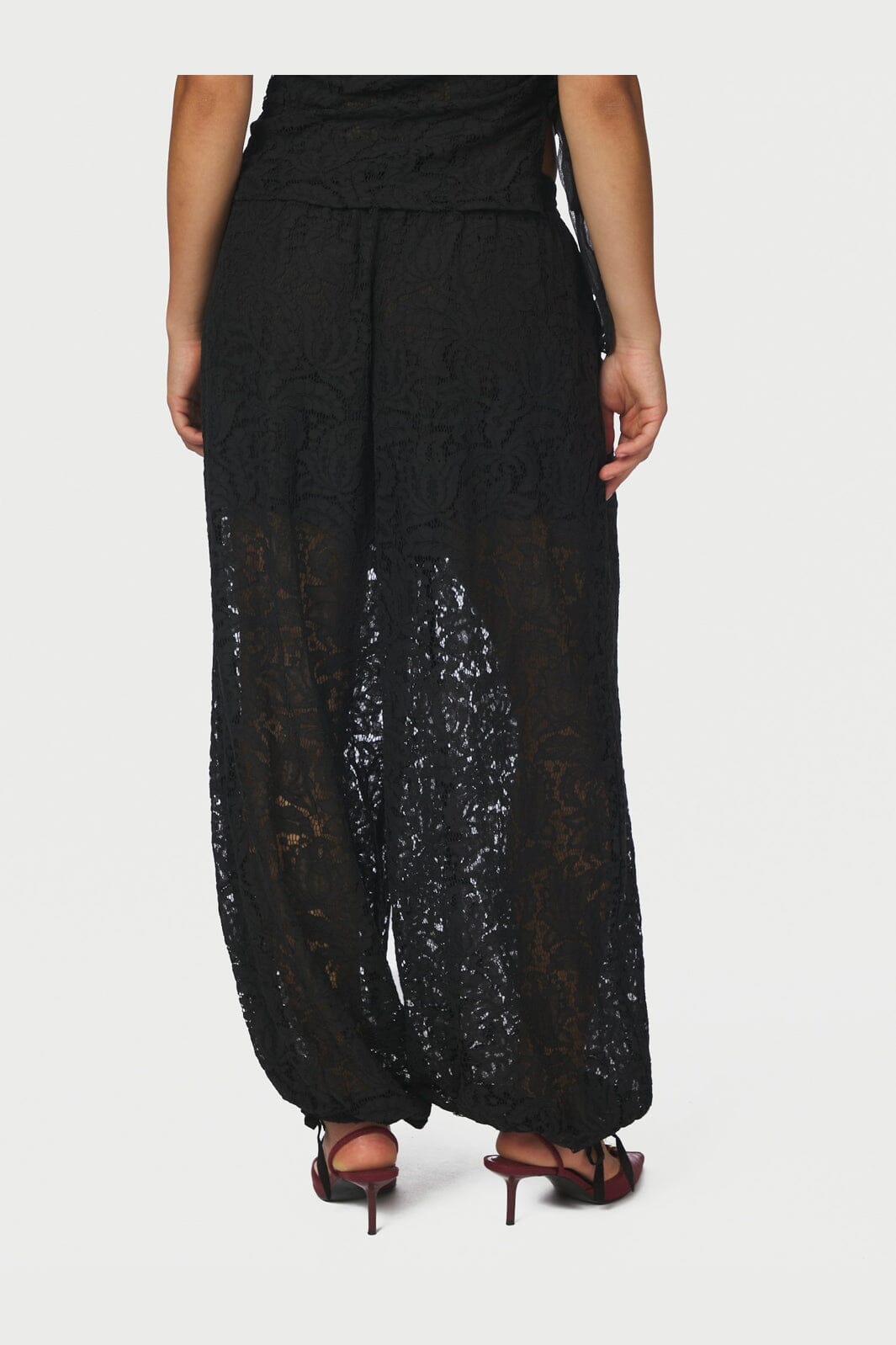 Neo Noir - Roxane Lace Balloon Pants 171670 - 100 - Black