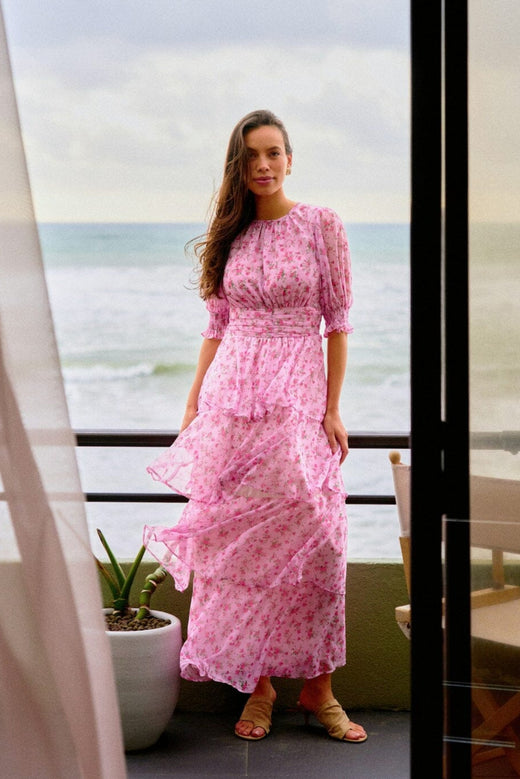 Neo Noir - Sable Meadow Printed Dress 167707 - 754 - Light Pink