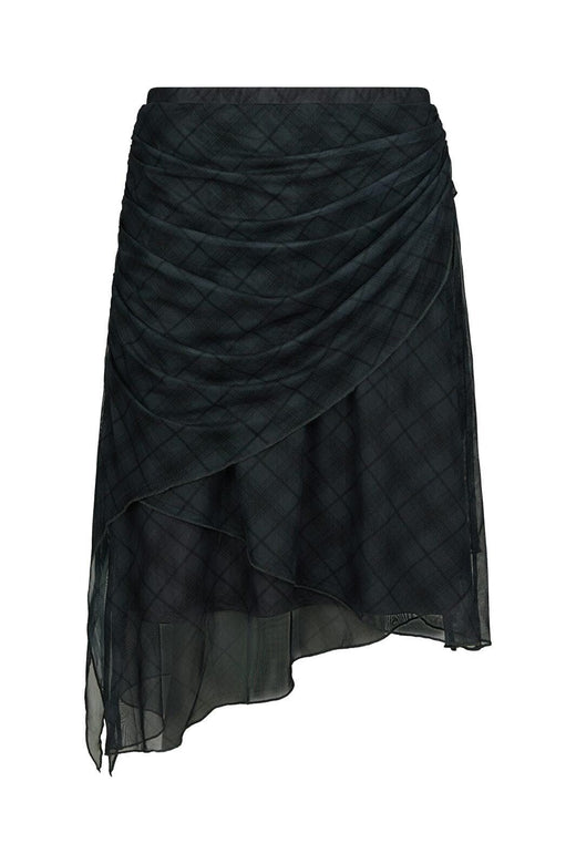 Neo Noir - Saffron Check Mesh Skirt 167206 - 104 - Dark Grey