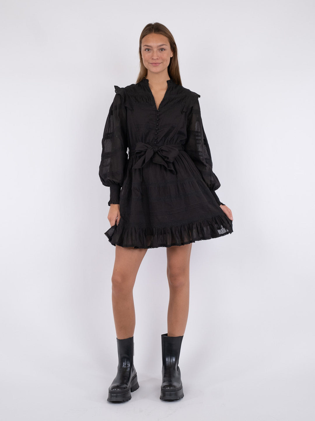 Neo Noir - Salli S Voile Dress - Black