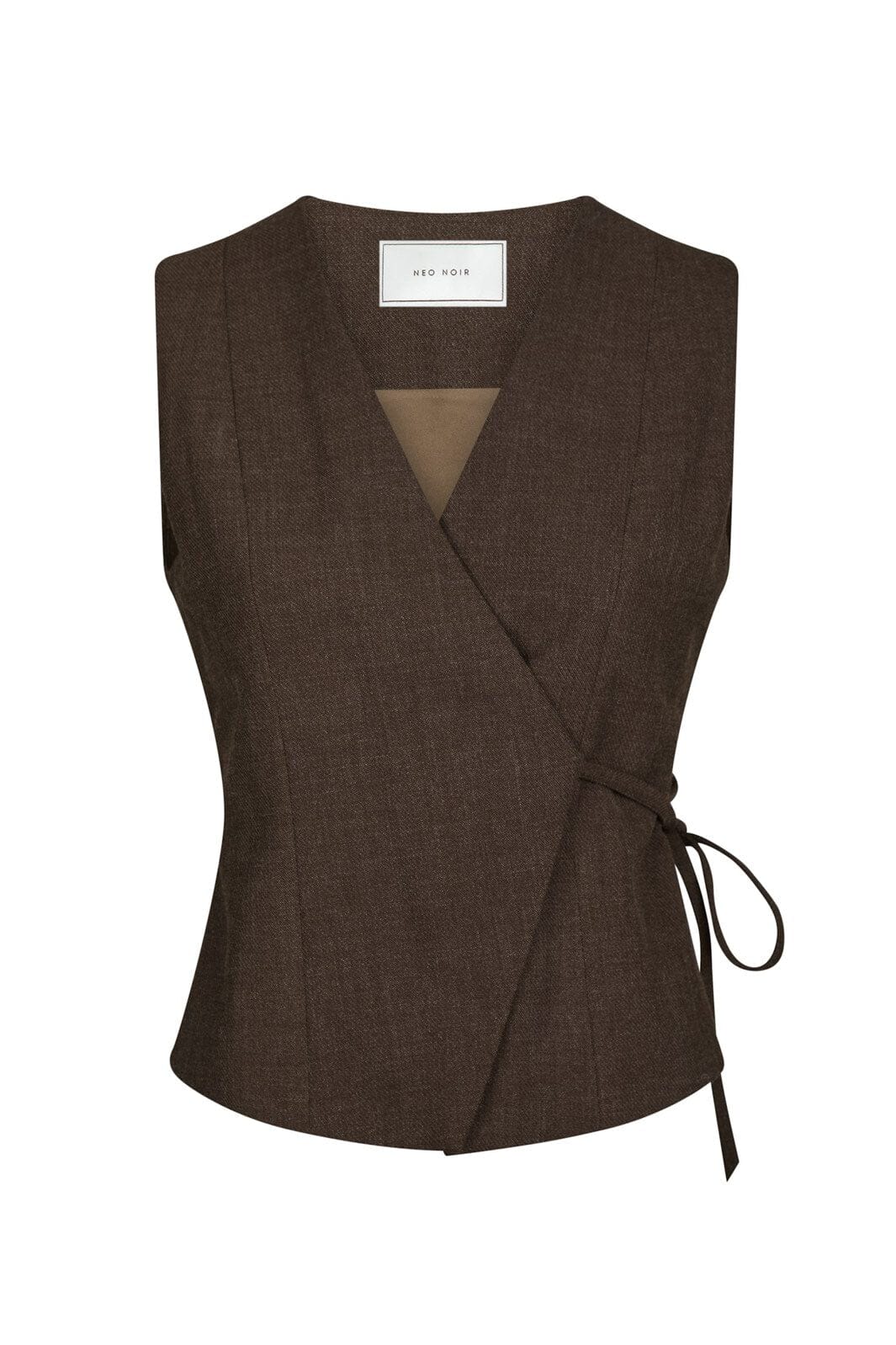 Neo Noir - Samara Melange Waistcoat 165293 - 205 - Brown Melange