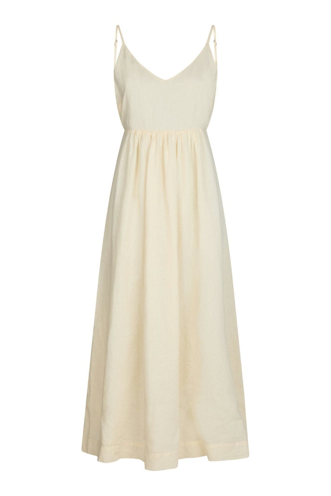 Neo Noir - Savani Long Linen Dress 165480 - 191 - Light Yellow