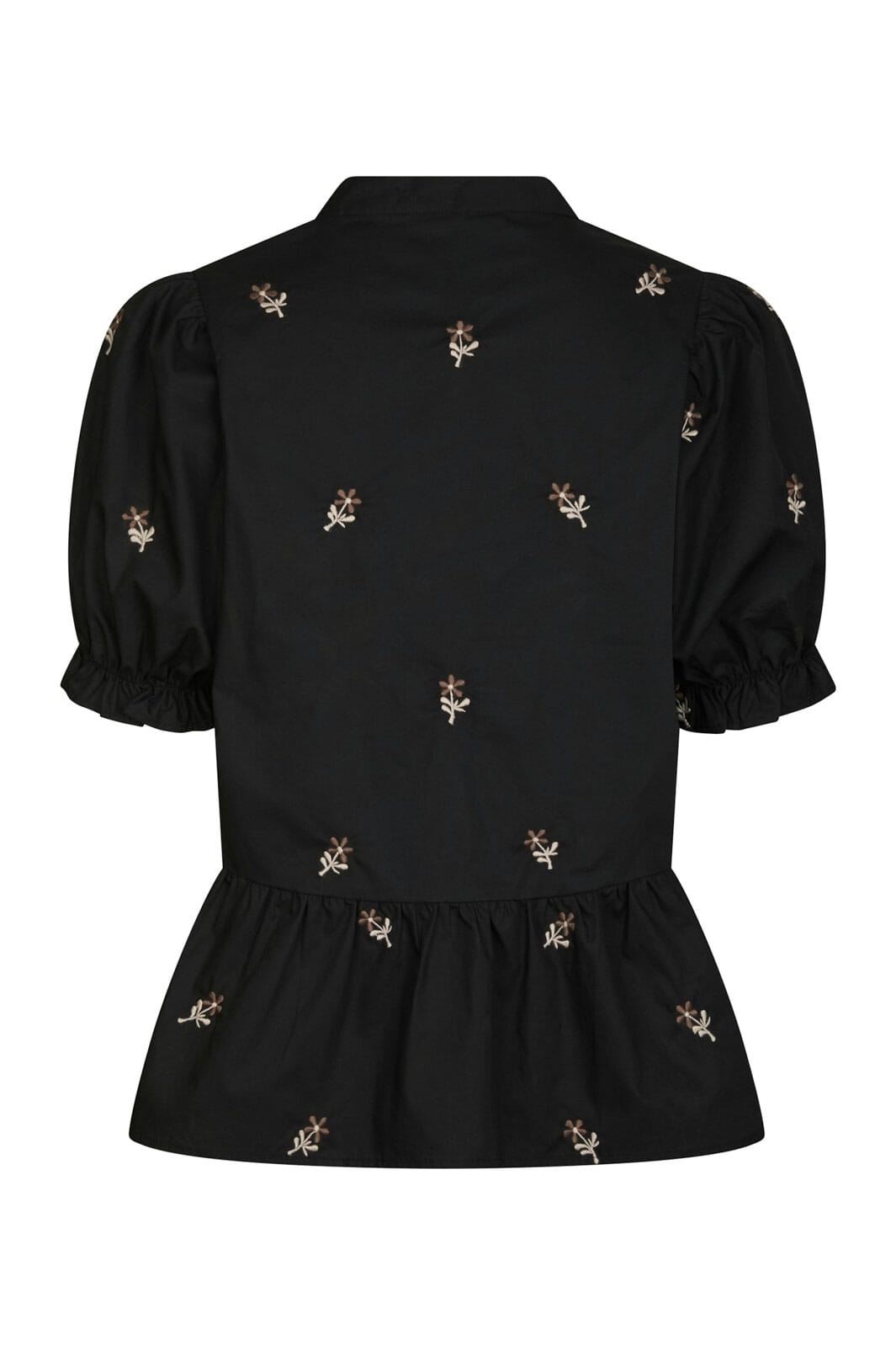 Neo Noir - Savy Flower Emb Blouse 166791 - 100 - Black