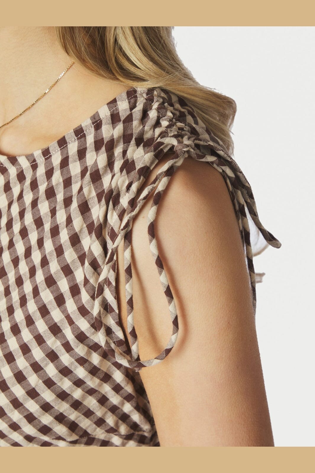 Neo Noir - Saxton Check Dress 167962 - 210 - Brown