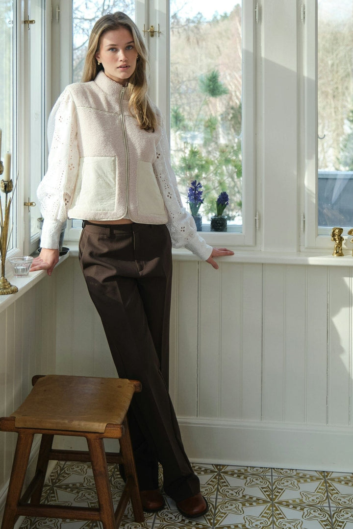 Neo Noir - Scout Teddy Waistcoat 155725 - 436 - Ivory/Ivory Frakker 