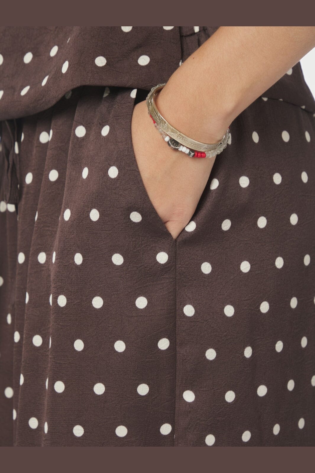 Neo Noir - Sebba Big Dot Pants 167903 - 676 - Dark Brown