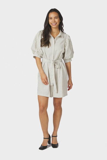 Neo Noir - Serene Slim Stripe Dress 168963 - 121 - Off White