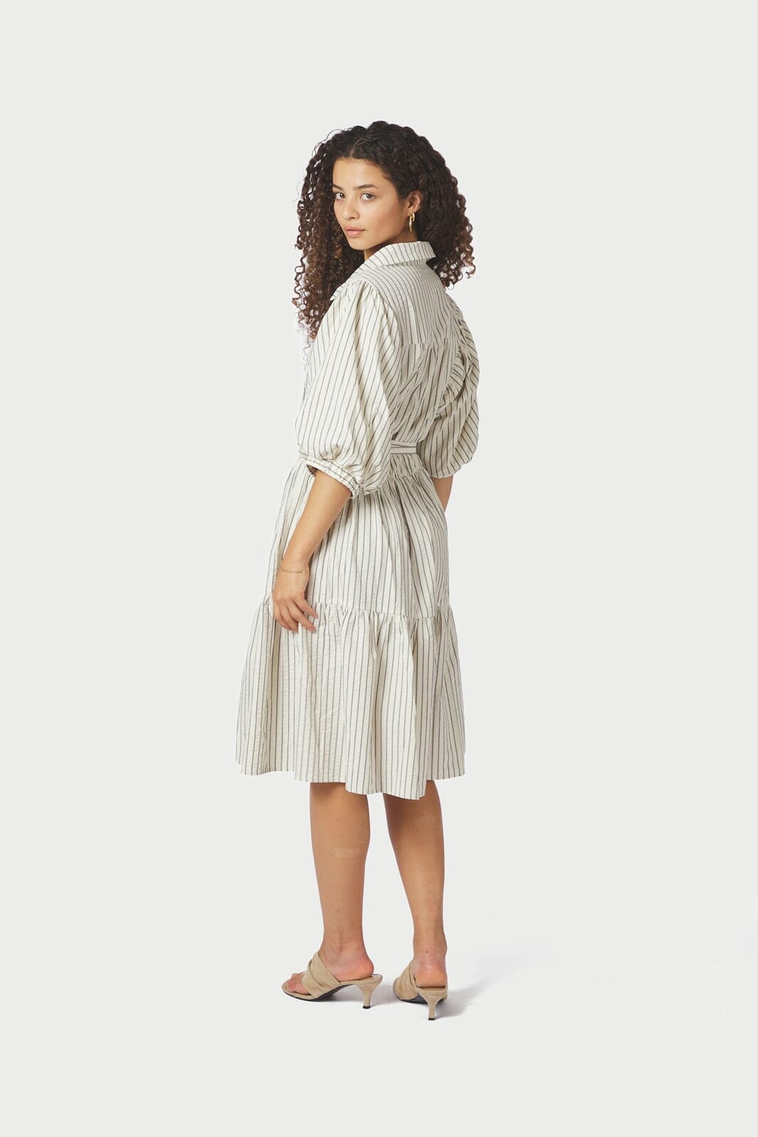 Neo Noir - Serene Slim Stripe Dress 168963 - 121 - Off White