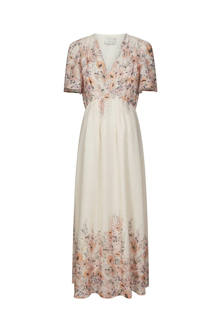 Neo Noir - Serna Flower Print Dress 166177 - 679 - Burned Powder