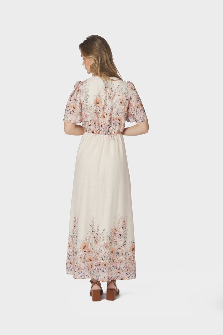 Neo Noir - Serna Flower Print Dress 166177 - 679 - Burned Powder