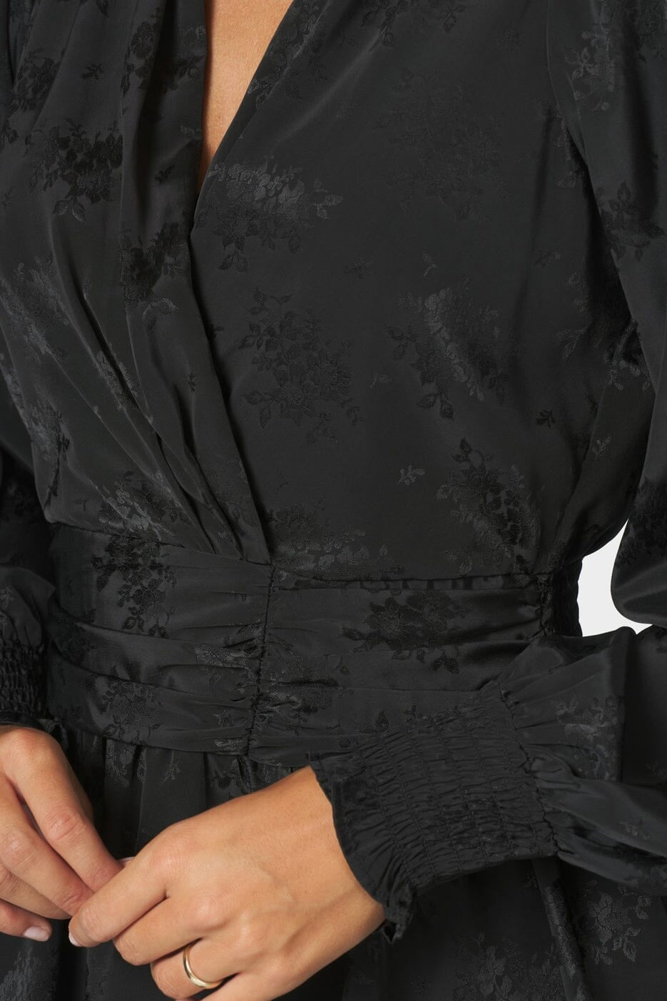 Neo Noir - Sigga Jacquard Dress 170546 - 100 - Black