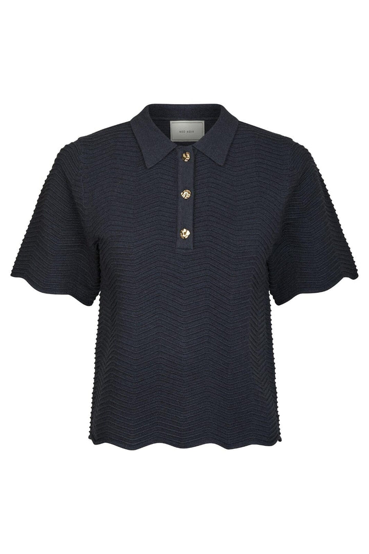 Neo Noir - Soko Wave Knit Tee 164605 - 678 - Midnight Blue