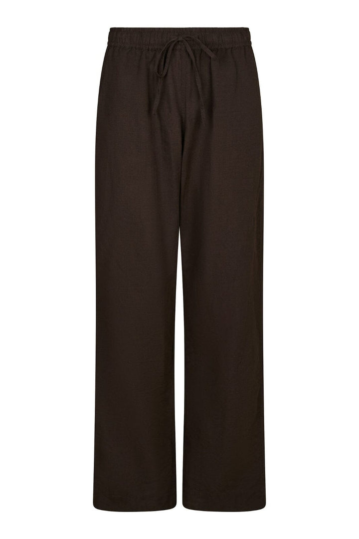 Neo Noir - Sonar Linen Pants 158949 - 676 - Dark Brown