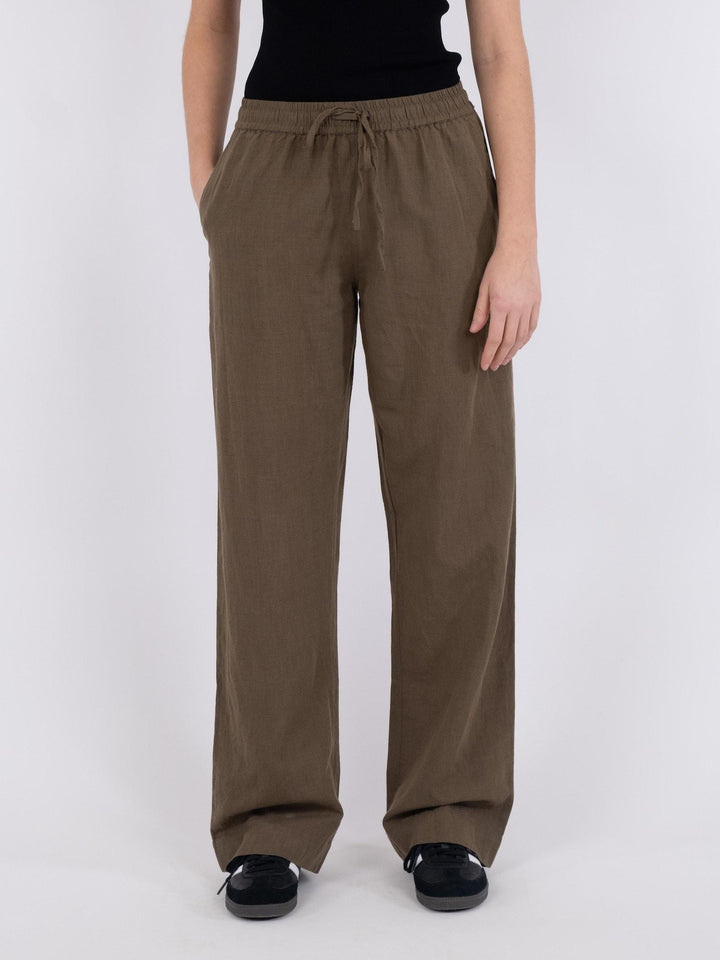 Neo Noir - Sonar Linen Pants - Army Bukser 