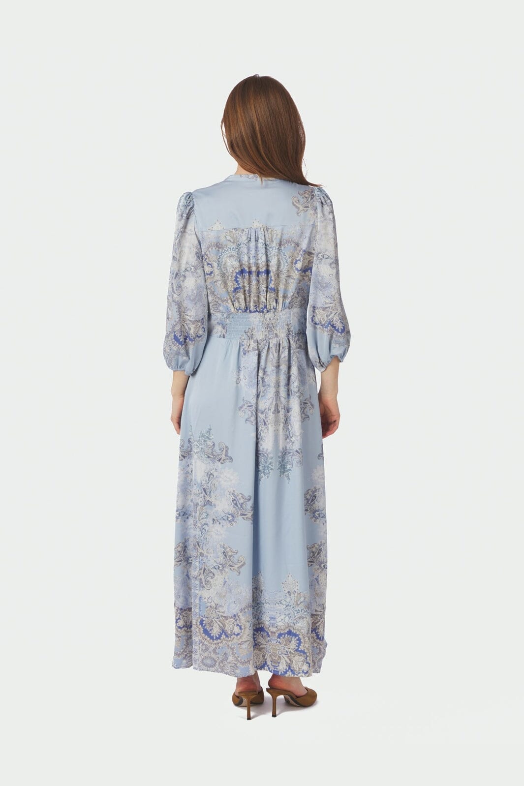 Neo Noir - Stellar Artist Paisley Dress 165339 - 145 - Light Blue