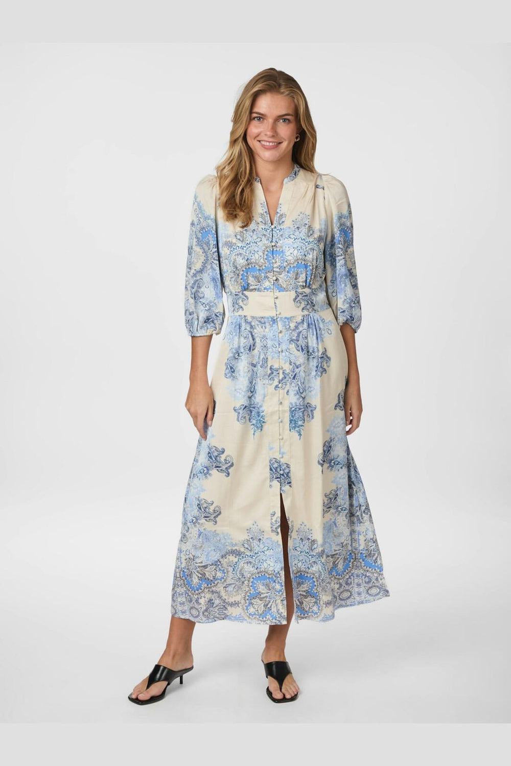 Neo Noir - Stellar Artist Paisley Dress 165339 - 510 - Powder Blue